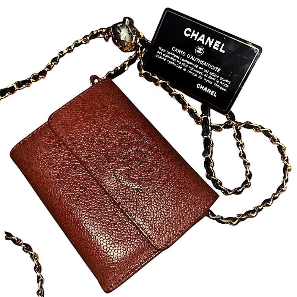 RARE CHANEL Caviar CC wallet W/ COA
